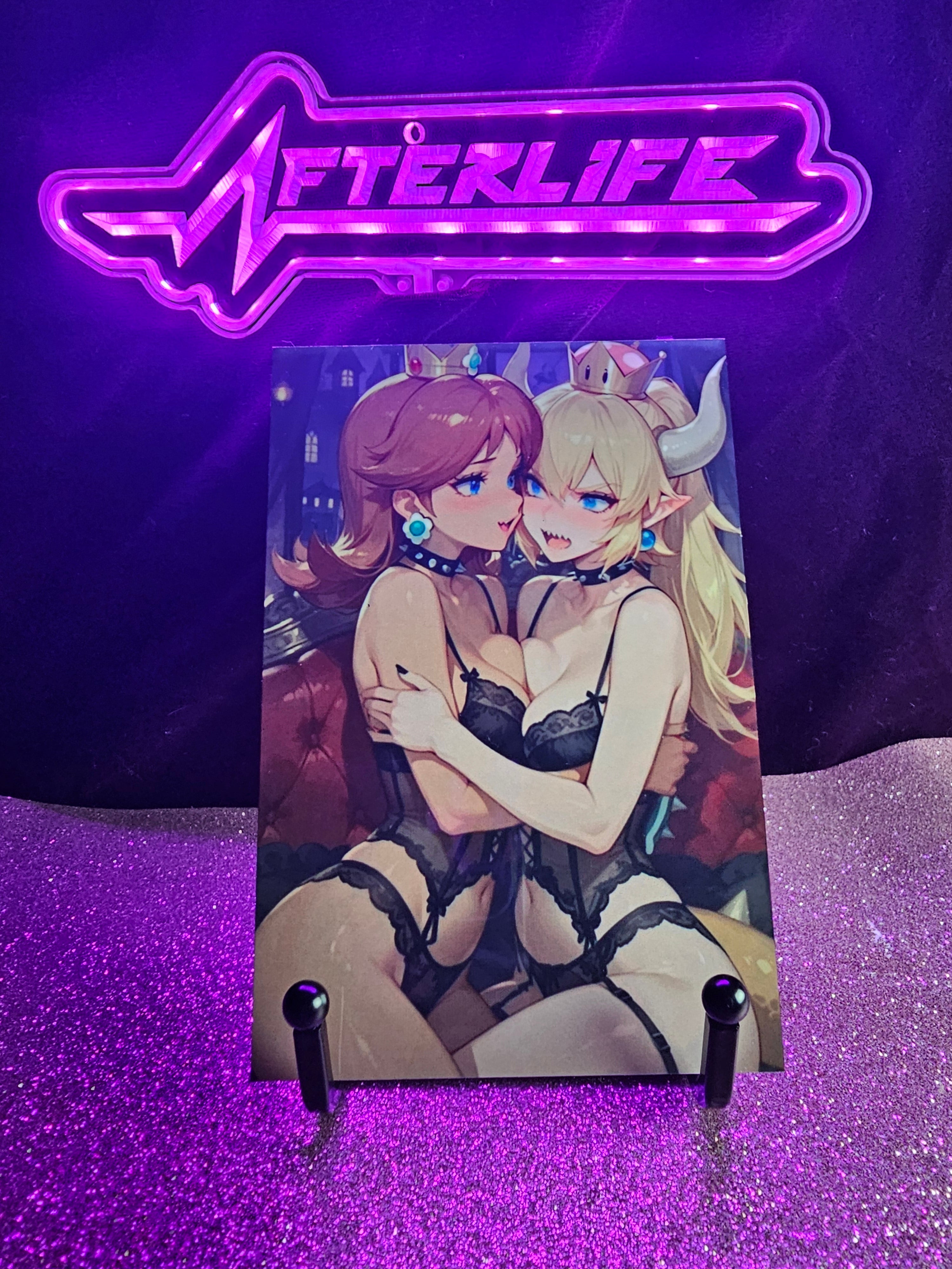 Princess Daisy Bowsette 4x6 metal plaque